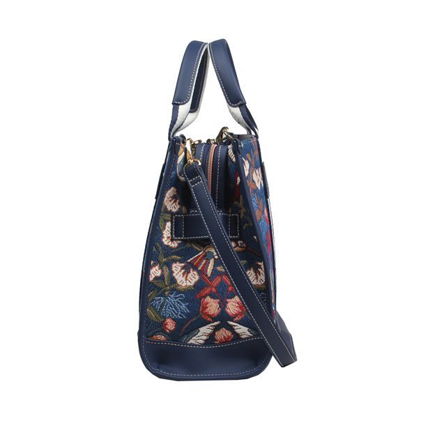 Blue Humming Bird Tapestry Tote Shoulder Bag