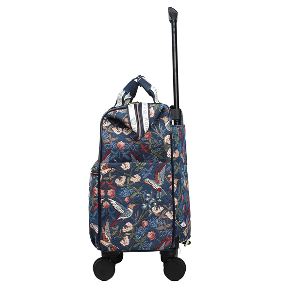 Blue Hummingbird Rolling Backpack / Cabin Luggage