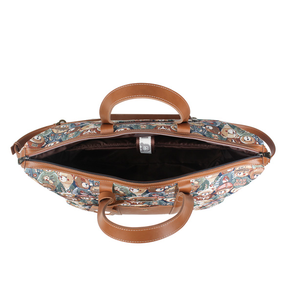 Green Bear Tapestry Travel Duffle Bag