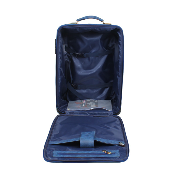 Nevy Blue Teddy Tapestry Cabin Trolley Luggage
