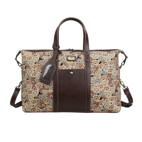 Vincent Bear & Bear Tapestry Travel Duffle Bag