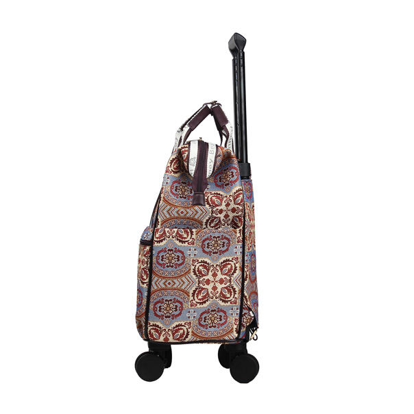 Peony Tapestry Rolling Backpack