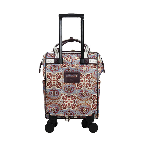 Peony Tapestry Rolling Backpack