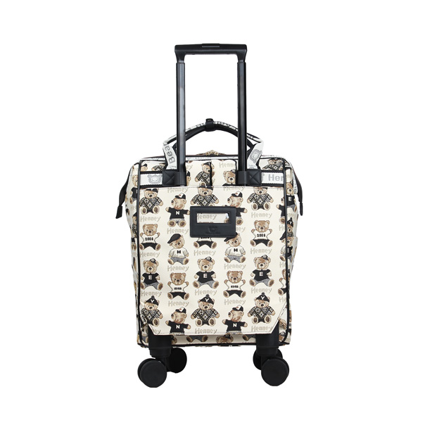 Teddy Tapestry Rolling Travel Backpack with Wheels