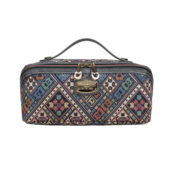 Vintage Check Tapestry Handbag Purse