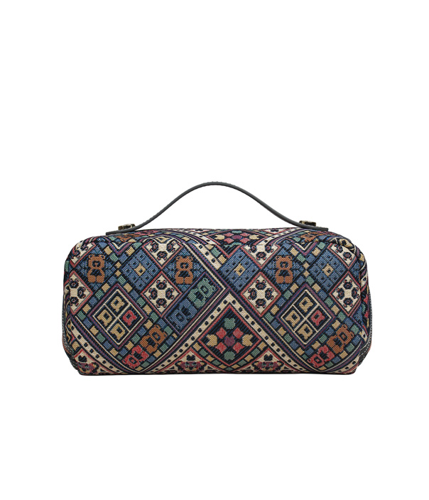 Vintage Check Tapestry Handbag Purse